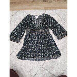 Vintage MAX STUDIO Babydoll top Sz Small V-neck empire waist Y2K 90s flattering